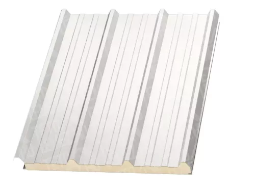 10 cm Tető szendvicspanel, kőzetgyapot töltéssel, RAL 9010 (hófehér)