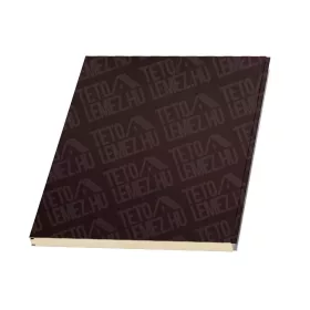   8 cm Fal szendvicspanel, kőzetgyapot töltéssel, látszó rögzítéssel, RAL 8017 (csokibarna)