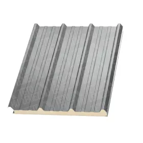   8 cm Tető szendvicspanel, kőzetgyapot töltéssel, RAL 9006 (ezüstmetál)