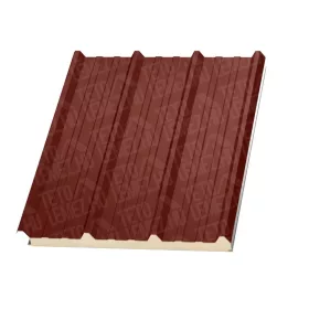   12 cm Tető szendvicspanel, kőzetgyapot töltéssel, RAL 3009 (bordó)