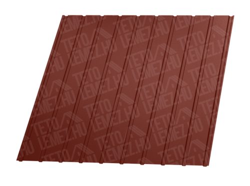 T8 trapézlemez, RAL 3009 fényes (bordó) - vtg.: 0,40mm