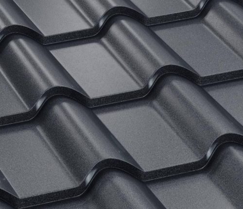 OMEGA RETRO cserepeslemez, TK 24 matt (antracit szürke) 0,5mm vastag