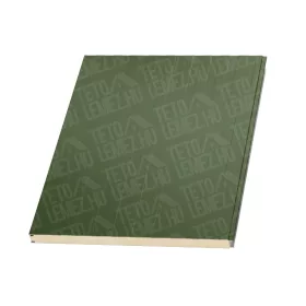   10 cm Fal szendvicspanel, látszó rögzítéssel, RAL 6011 (világoszöld)