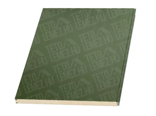 10 cm Fal szendvicspanel, látszó rögzítéssel, RAL 6011 (világoszöld)