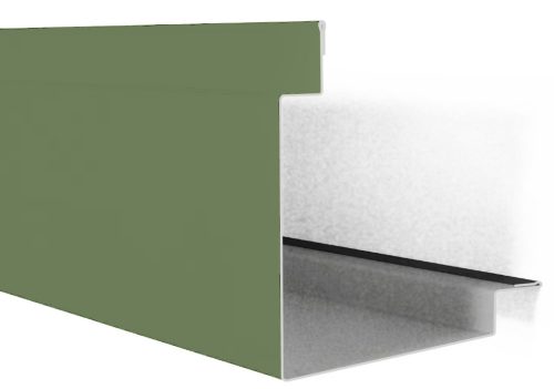 Szendvicspanel saroktakaró elem RAL 6011 fényes (világos zöld), Hossz: 2000 mm