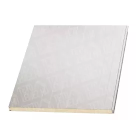   8 cm Fal szendvicspanel, kőzetgyapot töltéssel, látszó rögzítéssel, RAL 9002 (törtfehér)