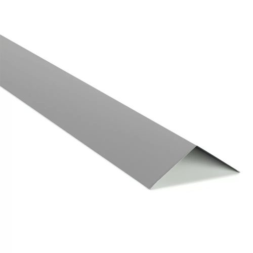 Gerincelem trapézlemezhez 20 cm x 20 cm RAL 9006 fényes (ezüstmetál), Hossz: 2000 mm