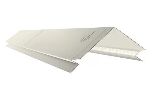 Kiszellőztetett gerincelem Lambda lemezhez RAL 9002 fényes (törtfehér), Hossz: 1.000 mm