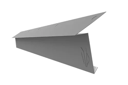 Indító ereszszegély RAL 9006 fényes (ezüstmetál), Hossz: 2000 mm