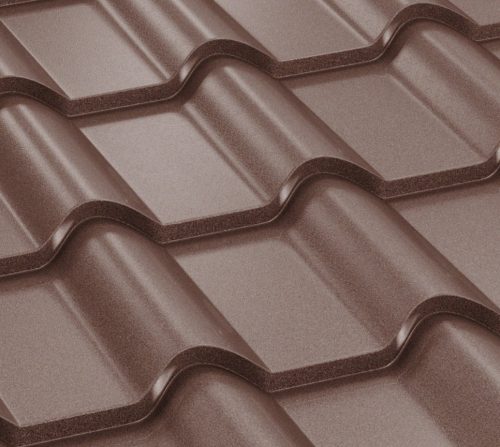 OMEGA RETRO cserepeslemez, TK 31 matt (csokibarna) 0,5mm vastag