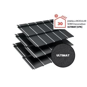   IZI ROOF látszó rögzítésű moduláris cserepeslemez, UTK24 matt (antracit szürke) 0,5mm vastag