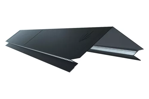 Kiszellőztetett gerincelem Lambda lemezhez UTK24 matt (antracit szürke), Hossz: 1.000 mm