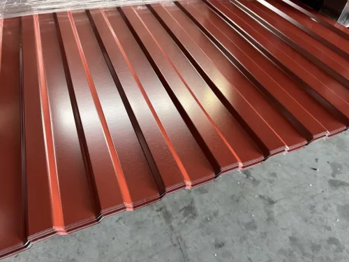 T10 másodosztályú trapézlemez, RAL3009 fényes (bordó) - vtg.: 0,28mm