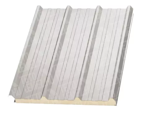 8 cm Tető szendvicspanel, kőzetgyapot töltéssel, RAL 9002 (törtfehér)