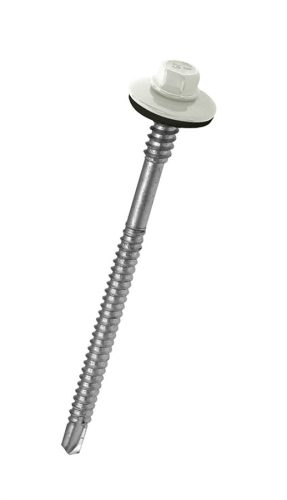 Falpanel csavar fémhez 5,5x125mm /10 cm vtg. falpanelhoz/ - RAL 9002